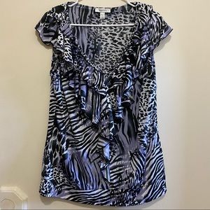 Dressbarn Women’s size 14/16 Animal Print Blouse